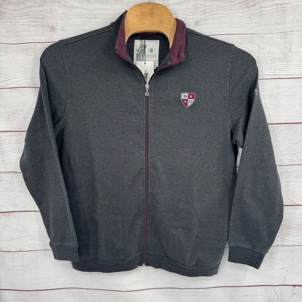 Linksoul Full Zip Sweater Mens‎ Large Golf Casual Jacket Lightweight NEW